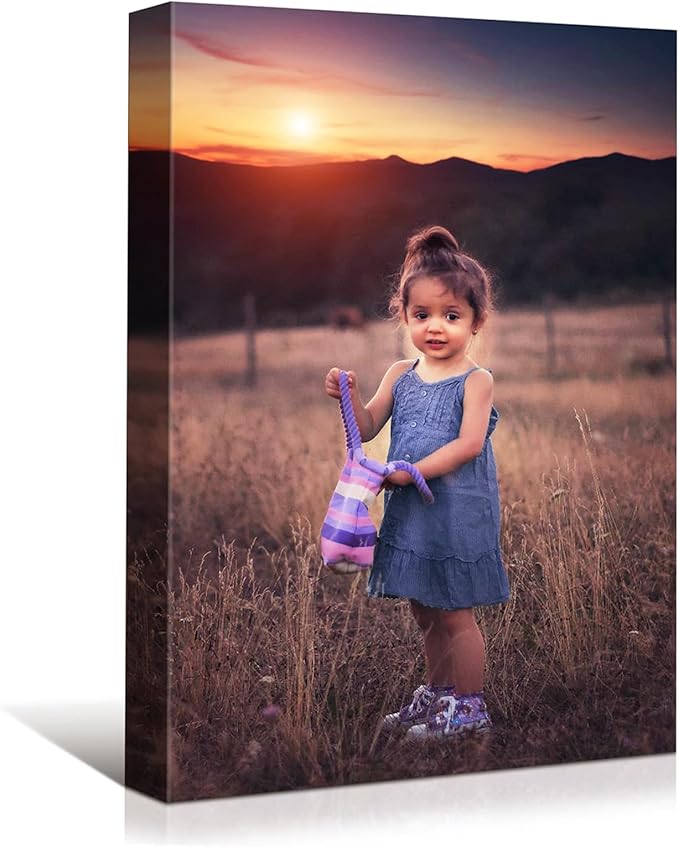 Looife Custom Canvas Prints, 16"x24" Custom Pictures Personalized Wall Art with Your Photo on Canvas for Wall Decor