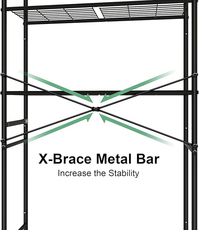 MallBoo Over The Toilet Storage Rack,Metal 3-Tier Over Toilet Organizer Shelf,Freestanding Above Toilet Shelf for Bathroom, Laundry(Black)