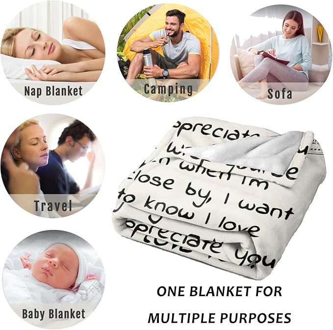Gift for Dad from Daughter Son, Dear Dad Blanket for Father's Day, Throw Blankets Anniversary Birthday Super Soft Flannel Throw Blankets for Christmas Valentines Day for Bed Couch(60’’x80’’)