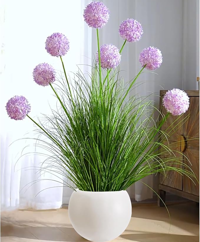 13.5 H x 17" Dia (12" Pot Opening) White Round Fiberstone Tall Planter with Drainage Hole, Indoor/Outdoor Large Plant