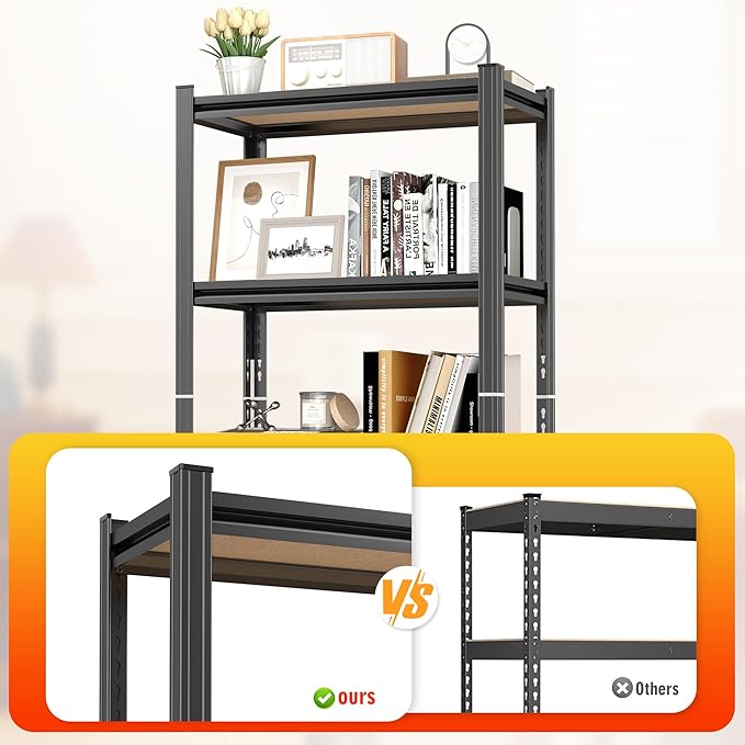 Industrial Bookshelves and Bookcases, Ladder Shelf 4 Tiers with Metal Frame for Living Room, Home Office, Bedroom 45.7" Hx23.6 Wx11.8 D