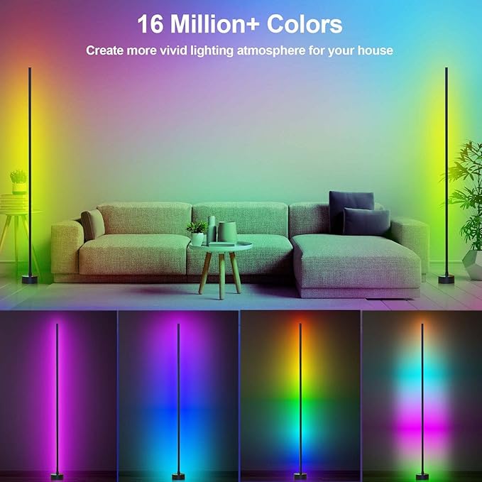 Corner Floor Lamp, RGB Floor Lamp