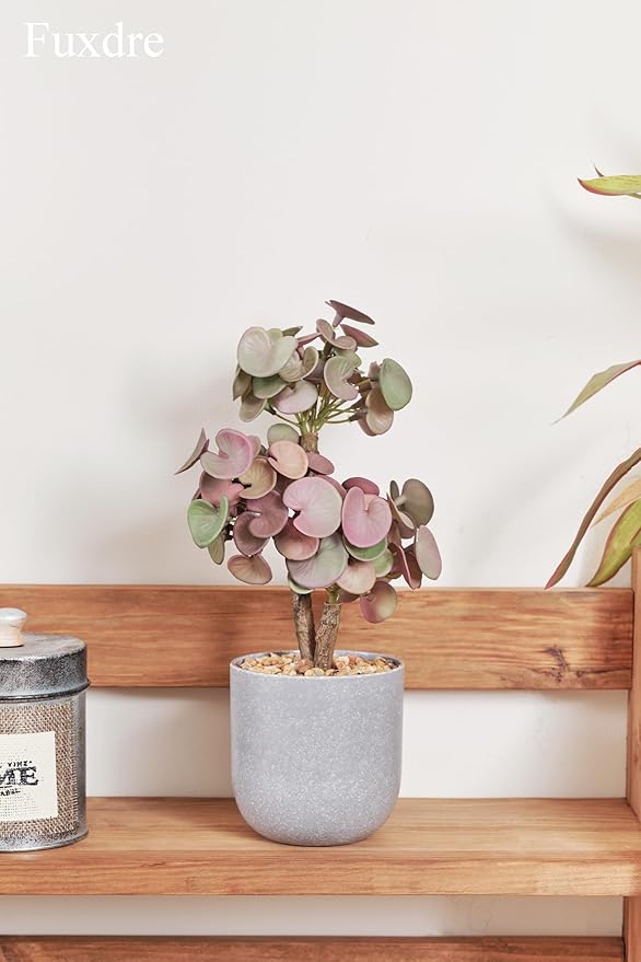 Fake Hanging Plant with Pot, 2 Pack Small Artificial Plants in Pot and Mini Faux Ivy Vines Hanging Plants for Shelves, Greenery Decor for Livingroom Room Wall Office Desk (Brown)