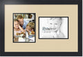 ArtToFrames Collage Photo Frame Double Mat with 2 - 6x8 Openings and Satin Black Frame