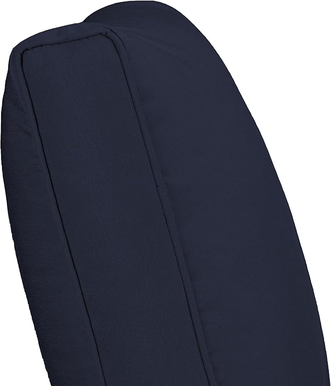 UIXE 24.5" Deep Seat Outdoor Cushion Set with Back Pads, Patio Furniture Cushions, Sectional Sofa Bistro Chair Cushion - Navy, Set of 6