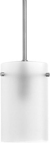 Linea di Liara Effimero Modern Brushed Nickel Pendant Light Fixtures Over Kitchen Island Sink Lighting Ceiling Hanging Farmhouse Mini Metal Industrial Pendant Lighting Medium Frosted Glass Shade