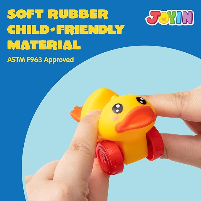 JOYIN Animal Cars, Soft Rubber Car Set Toy, Baby Mini Vehicles, Bath Toy Car for Boys and Girls,Summer Beach and Pool Activity Gift, Party Favors for Kids, Easter Basket Stuffers