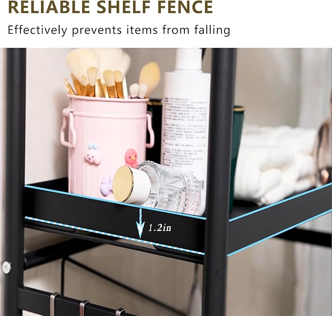 Over-The-Toilet-Storage, 3 Tier Over Toilet Bathroom Organizer Overhead Toilet Storage Organizer Shelf Freestanding Space-Saving Toilet Rack for Room Storage Organizer.