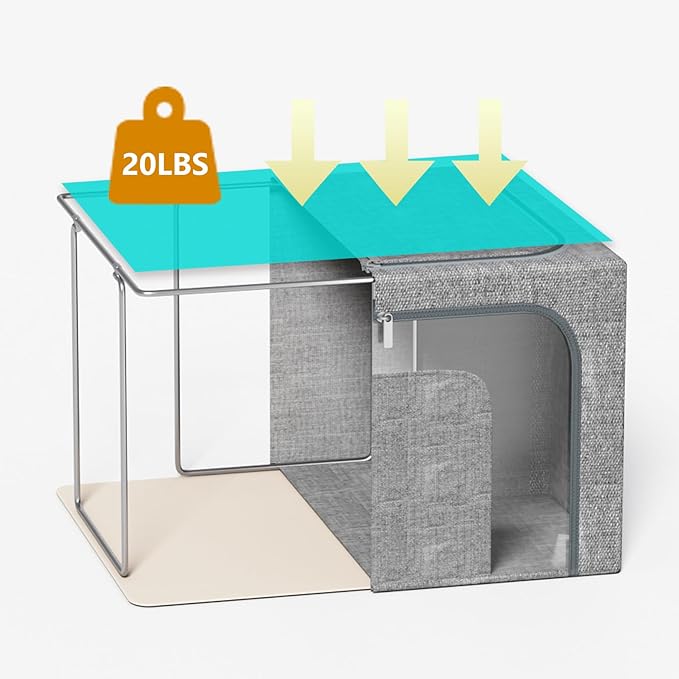 64L Stackable Clothes Storage Bins with Metal Frame, 4 Piece Stackable Clothes Organizer with Double Opening + Clear Window Design for Cabinets, Under Beds, Storage and Garage Gray