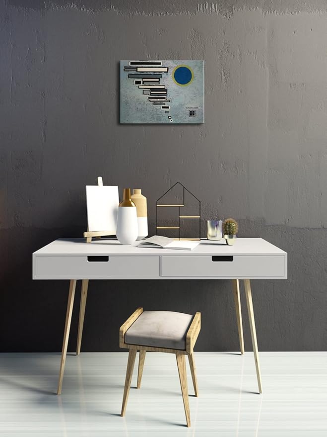 Wieco Art Canvas Wall Art Wassily Kandinsky Unequal 1932 Picture Print of Famous Paintings Canvas Prints Abstract Wall Art for Home Decor office decorationsand