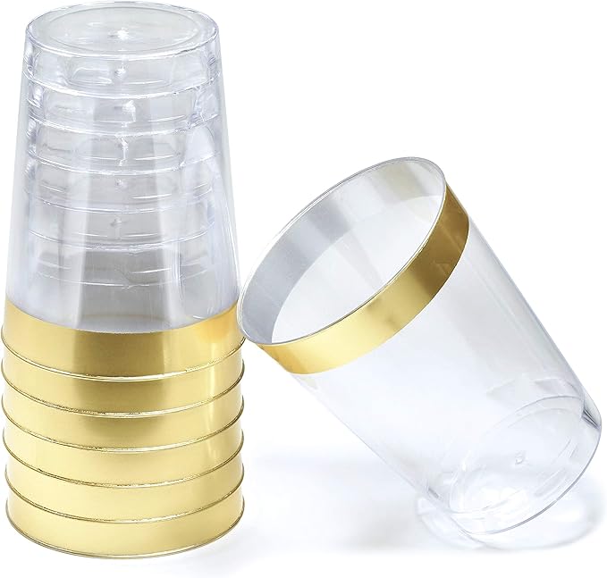 " OCCASIONS " 200pcs set (25 Guests)-Heavyweight Wedding Party Disposable Plastic Plate Set -25 x 10.5'' + 25 x 7.5'' + Silverware + Cups +linen like paper Napkins (Plain Ivory)