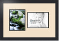 ArtToFrames Collage Photo Frame Double Mat with 2 - 6x8 Openings and Satin Black Frame