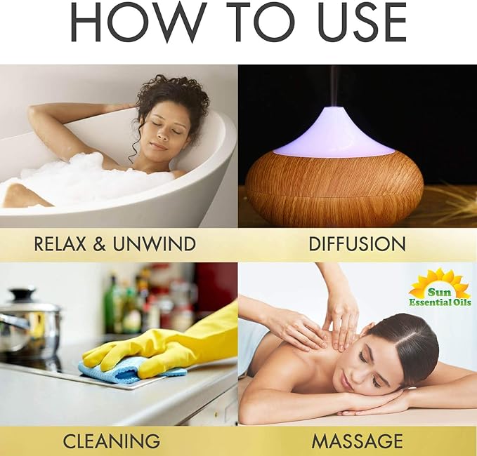 Sun Essential Oils – 8 oz Australian Sandalwood Essential Oil with Dropper for Diffuser, Skin, Aromatherapy Massage, Humidifier, Scent for Candle, Lotion & Soap Making at Home, Fragrance for Room