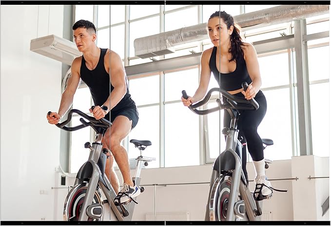 Home Gym Mirror for Wall,Mirror Full Length,48x24x3PCS,Glass Frameless Body Large Mirror for Home Gym,Workout,Bedroom,Garage(Black)