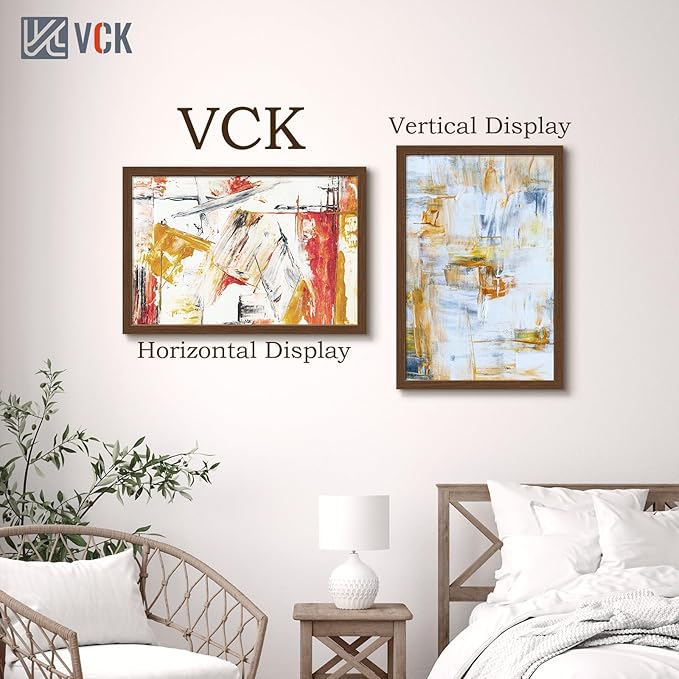 VCK 20x30 Poster Frame 5 Pack, Brown Wood Picture Frame with Exclusive Wood Grain, Wall Hanging