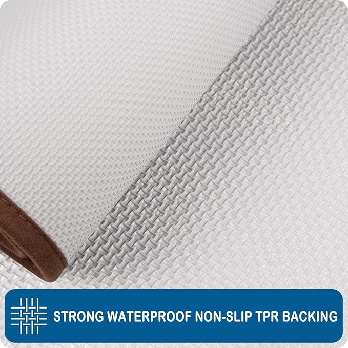 PURRUGS Machine Washable Kitchen Runner Rug 24" x 59", Non-Slip/Skid Hallway Runner Rug, Super Absorbent Soft Area Rug for Kitchen, Hallway & Laundry, Brown