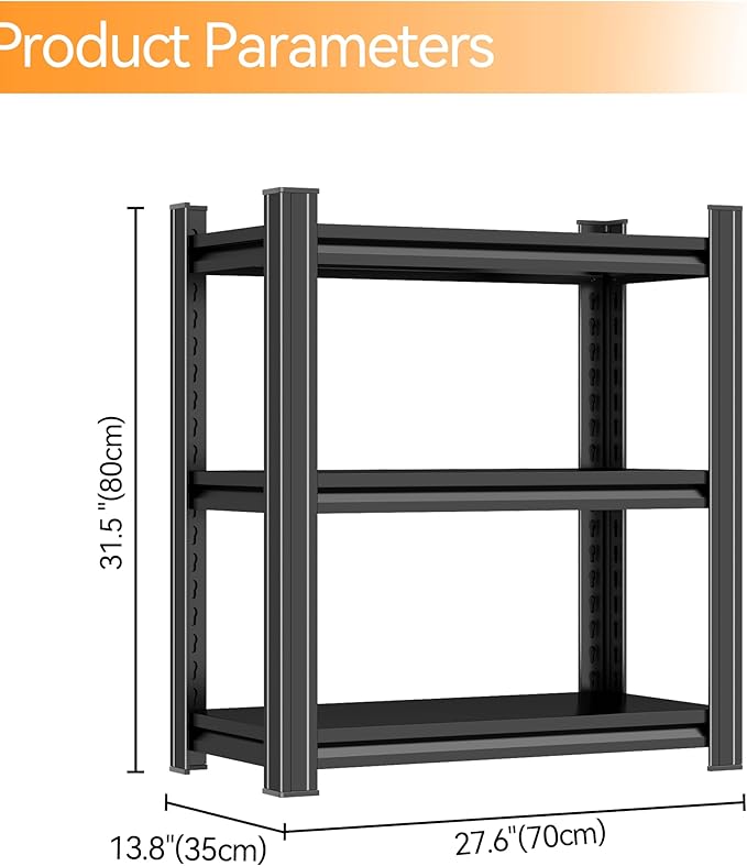 Tall Bookshelf with Open Shelves, Metal Office Book Shelf, Adjustable Organizer Bookcase, Standing Storage Organizer Shelf for Living Room (27.6" W*13.8" D*31.5" H)
