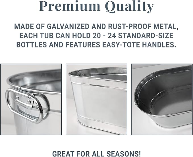 Let's Make Memories Personalized Beverage Tub - Christmas Party - Wonderful Time Of Year - Metal - Engraved - 5.5 Gallons - w/Stand