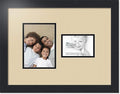 ArtToFrames Collage Photo Frame Double Mat with 1 - 3.5x5, 5x7 Openings and Satin Black Frame