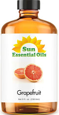 Sun Essential Oils 8oz Grapefruit Essential Oil - Aromatherapy Grapefruit Oil Bulk
