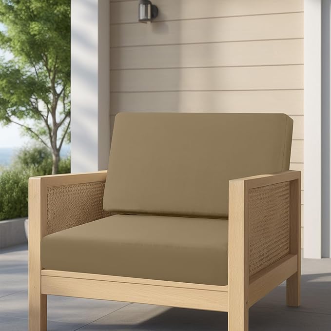 idee-home Outdoor Cushions for Patio Furniture, Outdoor Seat Cushion, Waterproof Couch Hampton Bay Deep Seat Replacement Chair Cushions for Garden Lawn Backyard Deck, 28.5 x 28.5