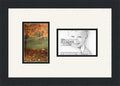 ArtToFrames Collage Photo Frame Double Mat with 2-4x6 Openings and Satin Black Frame