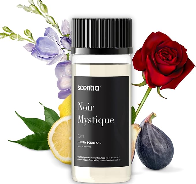 Hotel Diffuser Oil Inspired by The Edition Hotel Scent-50 mL 1.69 fl oz-Essential Oil Blend Rose, Lemon and Musk Notes for Aromatherapy Ultrasonic & Cold Diffusers-Noir Mystique, Mothers Day Gift