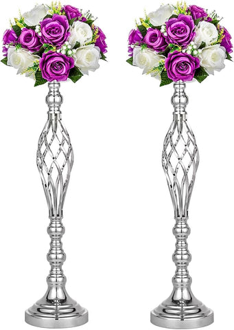 Wedding Centerpieces for Reception Tables, Twist Candleholder Stands, Wedding Flower Arrangement Vases, Metal Centerpieces for Wedding Road-Leading Home Decor