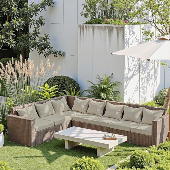 Outdoor Seat Cushion Set 24 x 24 x 4 Inch, Waterproof & Fade Resistant Patio Furniture Cushions with Removable Cover, Thick Deep Seating Pads for Outside Chair Sofa Couch