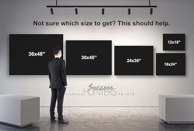 Success Ingredients Wall Art Office Decor Motivational Canvas Print Successful Quote, Inspirational Succeed Sign Goal, Obstacles, Self-Doubt (30" x 40")
