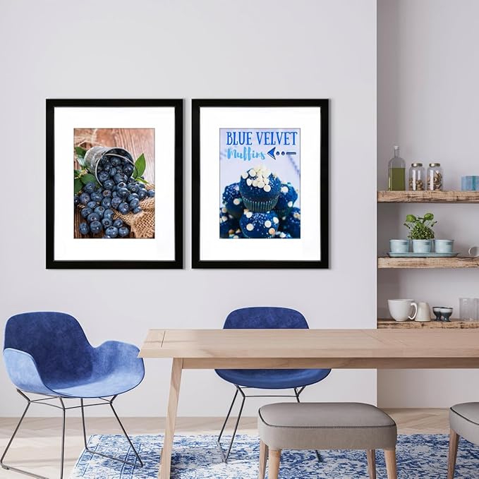 THREELOVE 17x22 Frame Black, Display Picture 12x18 with mat or 17x22 Without mat, Photo Poster Picture Frame Wall Mounting Home Decor, 1-PCS
