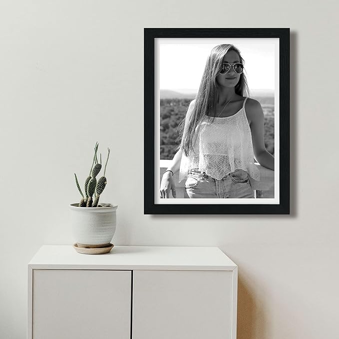 VCK 18x24 Poster Frame in Black with Polished Plexiglass Set of 5 Horizontal and Vertical Formats with Included Hanging Hardware