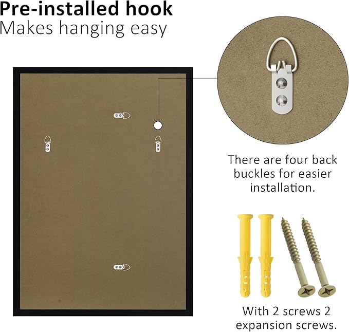 KOHROS Bathroom Mirror 36” x 24" Large Frameless Rectangle Bathroom Wall Mirror w/Polished Edge, Anti-Rust, Tempered Glass, Horizontally or Vertical Hanging (Silver)