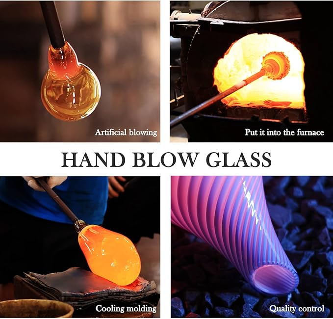 Porseme 280ml Essential Oil Diffuser Glass Color Changing Aroma Air Diffusers Aromatherapy Ultrasonic Cool Mist Humidifier 7 Running Hours Waterless Auto-Off for Sleeping, Yoga, Spa (Pure Purple)