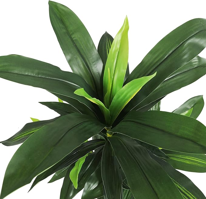 VIAGDO Dracaena Silk Plant Artificial 4ft Faux House Plants Evergreen Dracaena Marginata Fake Yucca Palm Trees in Pot Realistic Dragon Tree for Living Room Home Office Decor Indoor Outdoor