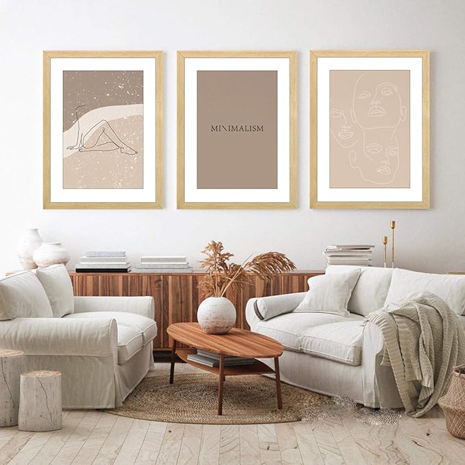THREELOVE 20x27 Frame Wood Color, Display Picture 16x24 with mat or 20x27 Without mat, Photo Poster Picture Frame Wall Mounting Home Decor, 1-PCS