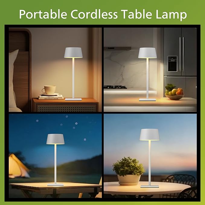 Philips Solar Outdoor Table Lamp, Portable LED Desk Light,Cordless Battery-Operated，2 Adjustable Height, Touch Control & Stepless Dimming Night Light，Waterproof for Garden, Bedroom