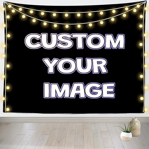 BELECO 92x70 Inch Custom Tapestry Personalized Backdrop Custom Tapestries Poster Banner Upload Images Create Your Own Unique Tapestry Wall Hanging For Living Room Bedroom Dorm Home Decor