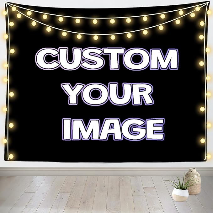 BELECO 106x70 Inch Custom Tapestry Personalized Backdrop Custom Tapestries Poster Banner Upload Images Create Your Own Unique Tapestry Wall Hanging For Living Room Bedroom Dorm Home Decor