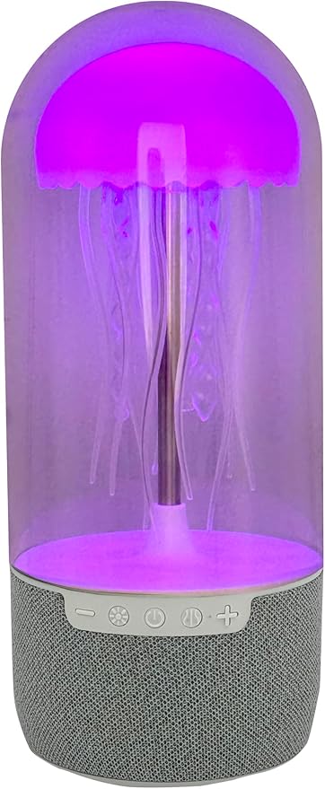 Jellyfish Mood Lamp with Bluetooth Speaker, Color Changing LED, Floating Jellyfish, Volume Control