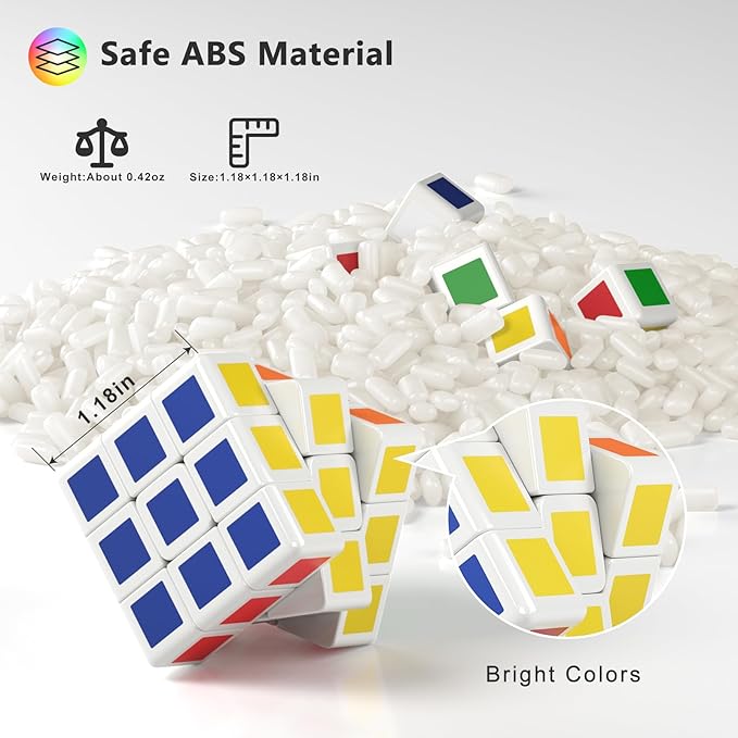 32 Pack Mini Cube Puzzle Party Favors for Kids, 1.18in 3x3x3 Magic Cube Toy for Student School Rewards Classroom Prize Goodie Bag Stuffers, Gift for Birthday Valentines Easter Christmas