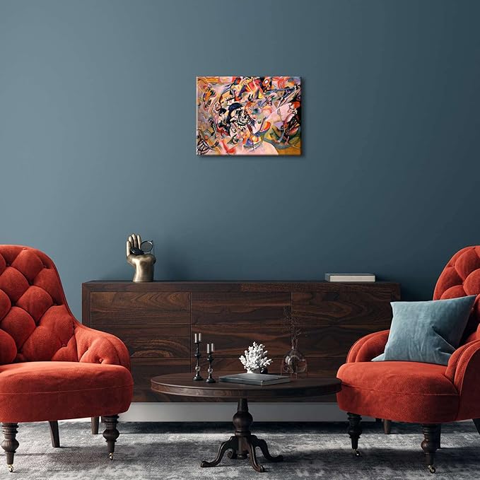 Wieco Art Canvas Prints Composition VII, 1913 by Wassily Kandinsky Classic Art Reproductions Canvas Wall Art for Home Decoration