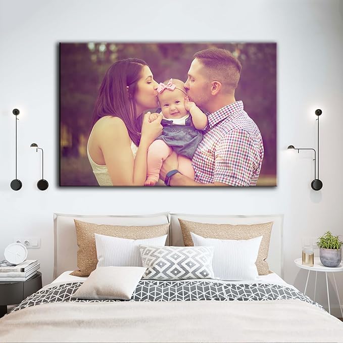 Looife 48"x32" Custom Canvas Prints, Custom Picture Personalized Wall Art with Your Photo on Canvas for Wall Decor