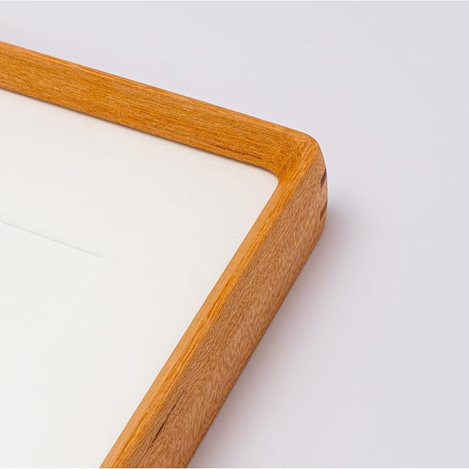 10x10 Square Picture Frame in Natural Teak Wood, Solid Wooden Frames matted to 6x6/8x8, Gallery Frames for Wall Mount or Tabletop Display