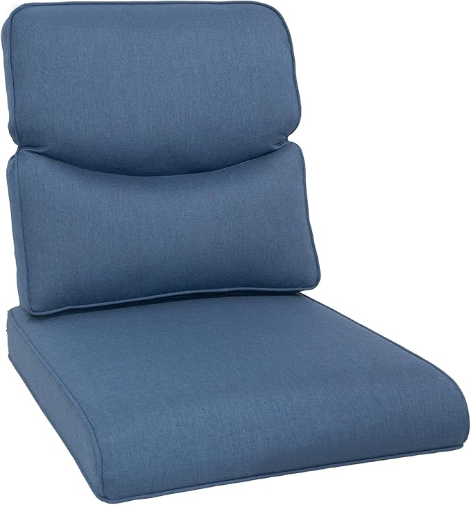Outdoor Chair Cushions Set - 22 x 25 Inch Fade Resistant Patio Chair Cushions Outdoor Seat Cushions for Patio Furniture Chair Sofa Couch-Blue