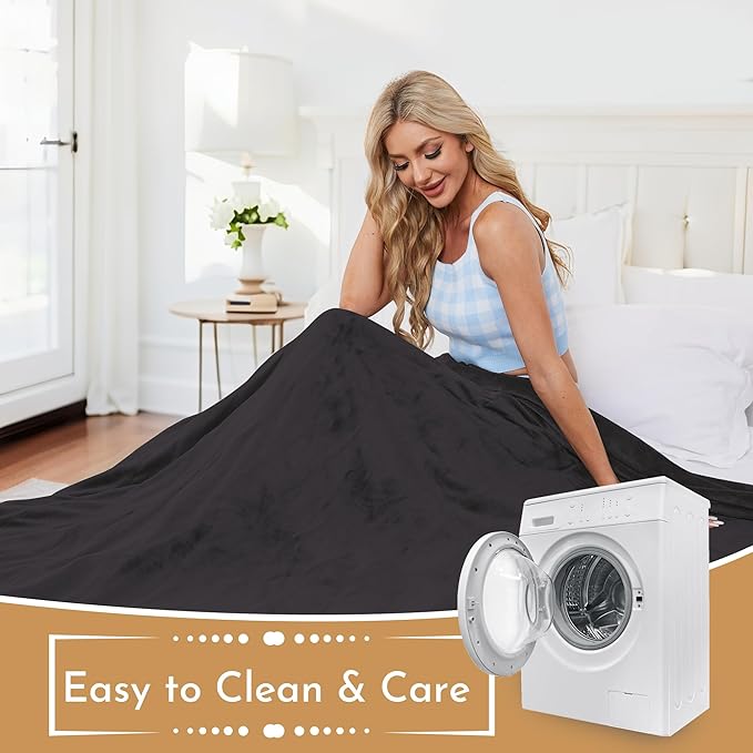 Electric Heated Blanket Microplush Cover Blanket, Full Size 72"x84" with 5 Heat Settings & 10 Hours Auto Off, Cozy & Warm for All Night, Machine Washable, Iron Grey