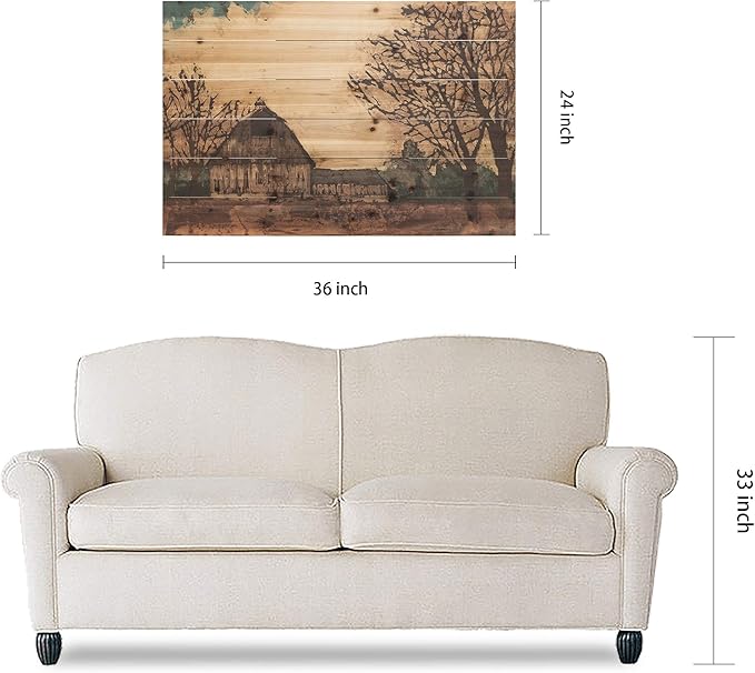 Empire Art Direct Erstwhile Barn 3 Digital Print on Solid Wood Wall Art, 24 in x 36 in x 1.5 in, Ready to Hang