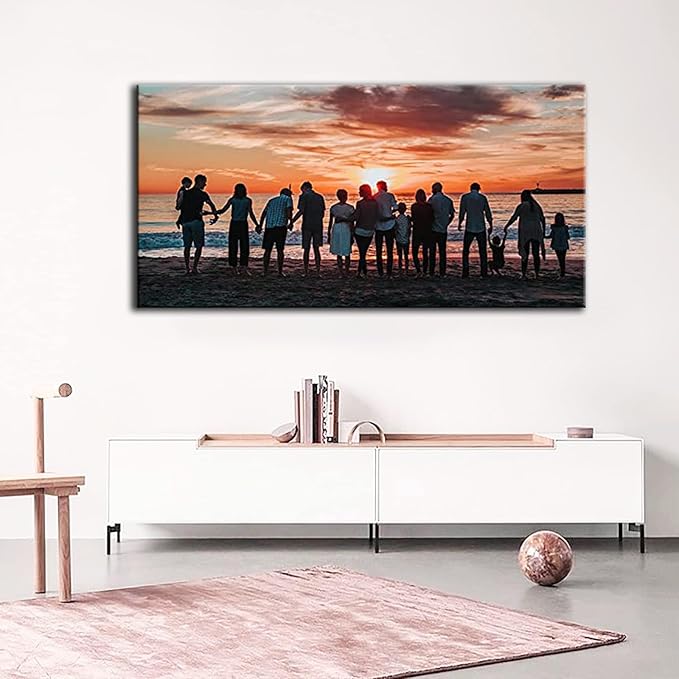Looife 40"x20" Custom Canvas Prints with Your Photo, Personalized Wall Art with Your Photo on Canvas