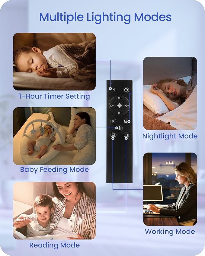 Dimmable Blue Floor Lamp for Living Room with Remote and Foot Switch, Corner Floor Lamp for Bedroom, 66" Standing Tall Lamp, 10W 900LM Bulb Included, 3000K-6500K, Linen Shade, FCC Listed U06LD05W1