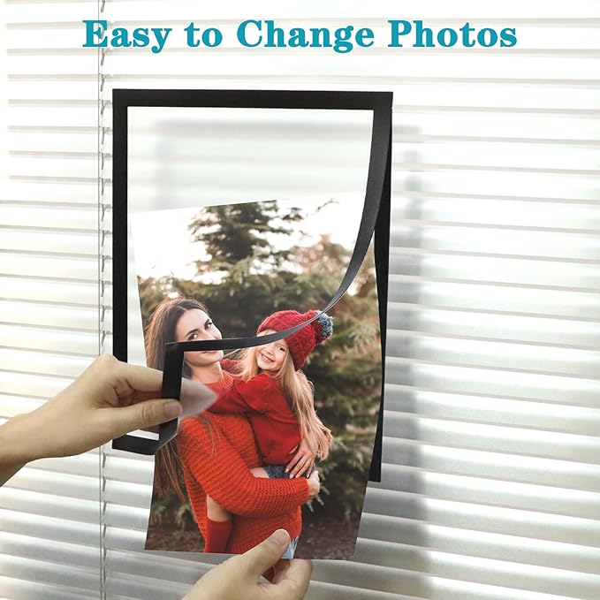 CRUGLA 30 Packs 8.5 x 11 Magnetic Picture Frame Bulk, 8.5 by 11 Certificate Frame Document Frames, Magnetic Picture Frames with Self Adhesive Backing for Refrigerator Glass Locker Cubicle